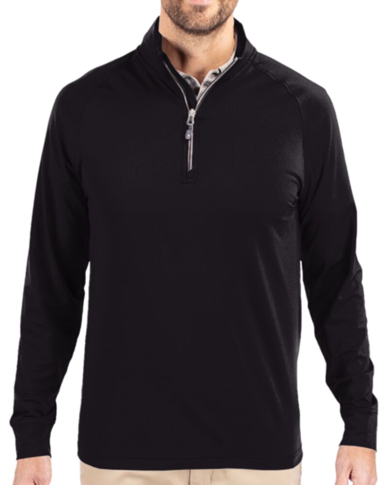 Cutter & Buck Adapt Eco Knit Stretch Recycled Mens Quarter Zip Pullover Thumbnail