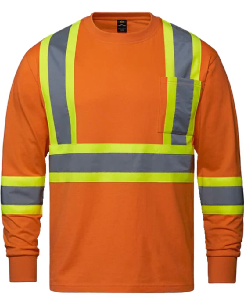 Unisex Cotton Hivis Long Sleeve Tshirt Thumbnail