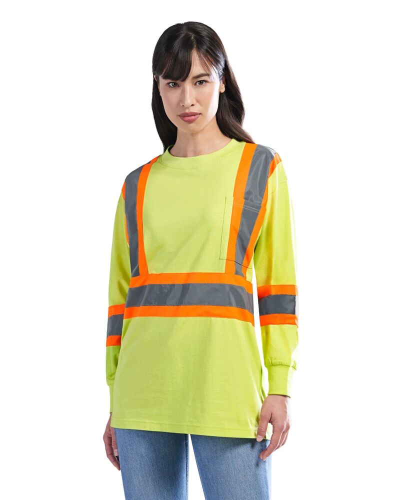 Unisex Cotton Hivis Long Sleeve Tshirt Thumbnail